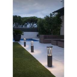 Twist Outdoor Led Dark Grey Bollard Pedestal Lamp 10W 3000K IP65 - thumbnail 2