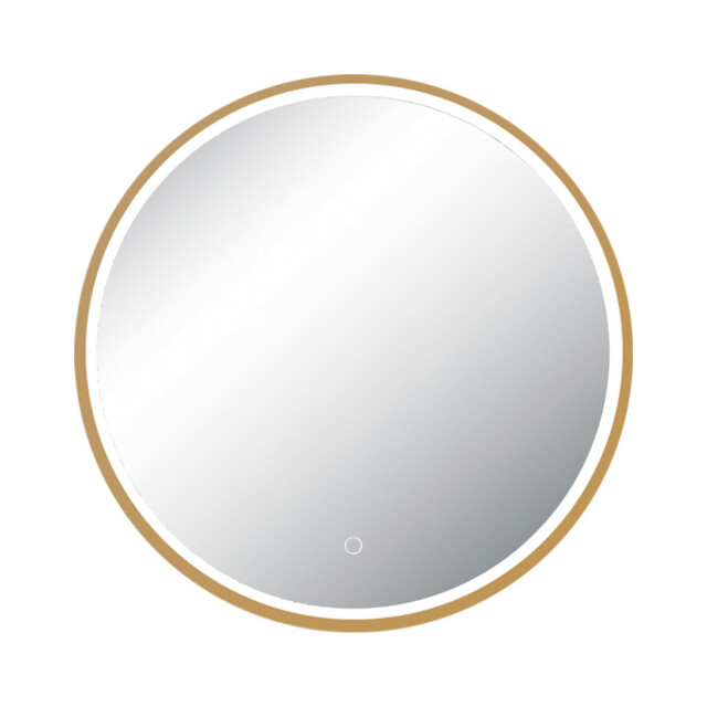 Reflect 60cm Round Illuminated Bathroom Mirror Anodized Gold LED 3000-4000K IP44 Touch Dimmable - image 1