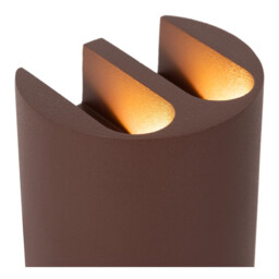 Lucide YORK - Wall spotlight / Wall light Indoor/Outdoor - LED - 4x1,2W 2700K - IP54 - Rust Brown - Essential - thumbnail 3