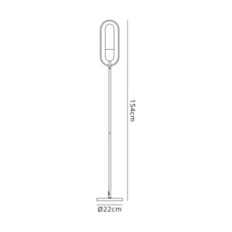 Floor Lamp, 1 x 7W LED, 4000K, 790lm, Antique Brass, Amber - thumbnail 2