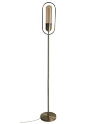 Floor Lamp, 1 x 7W LED, 4000K, 790lm, Antique Brass, Amber - thumbnail 3
