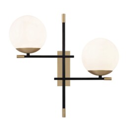 Nostalgia Wall Lamp Matt Gold , 2 Light, E14 - thumbnail 1