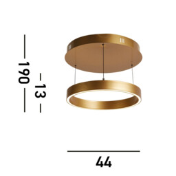 Layla Gesture Control Pendant Gold, Opal Acrylic - thumbnail 3