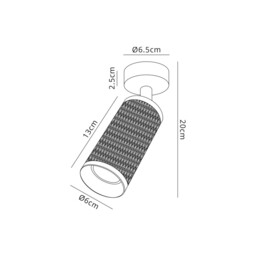 Madrid Surface Mounted Spot Light, 1 x GU10, Sand Black - thumbnail 2