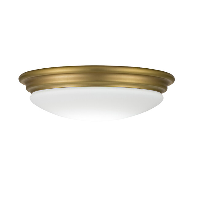 Brompton Decorative Flush Ceiling Light Brushed Brass, IP44 - image 1