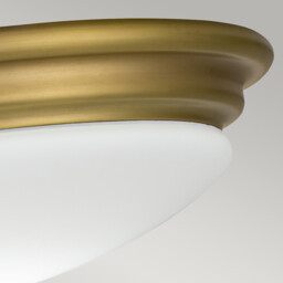 Brompton Decorative Flush Ceiling Light Brushed Brass, IP44 - thumbnail 3