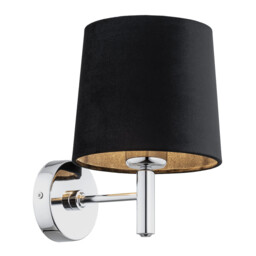 Bolzano Plus Wall Lamp With Shade Dark Grey, Chrome - thumbnail 1