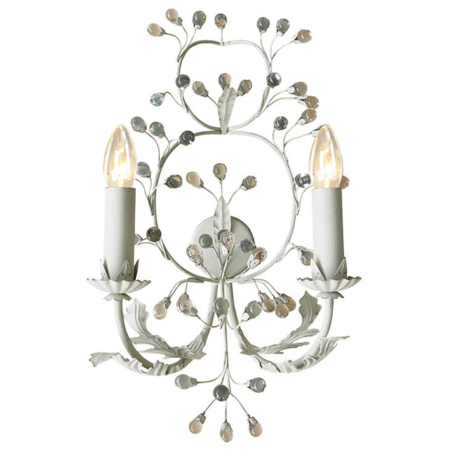 Natello 2 Light Candle Wall Light Beige Gray