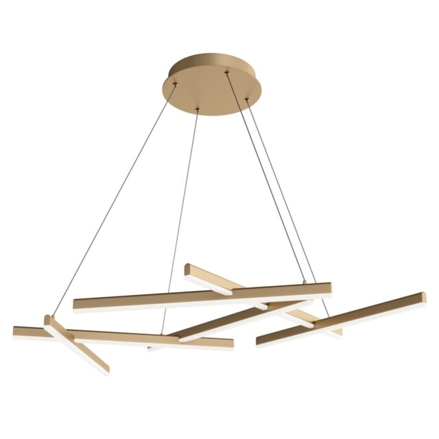 Line Modern Integrated Pendant Ceiling Light Matt Gold, 3000K - image 1