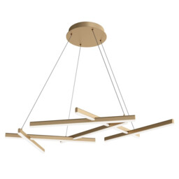 Line Modern Integrated Pendant Ceiling Light Matt Gold, 3000K - thumbnail 1
