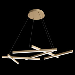 Line Modern Integrated Pendant Ceiling Light Matt Gold, 3000K - thumbnail 2