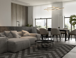 Line Modern Integrated Pendant Ceiling Light Matt Gold, 3000K - thumbnail 3