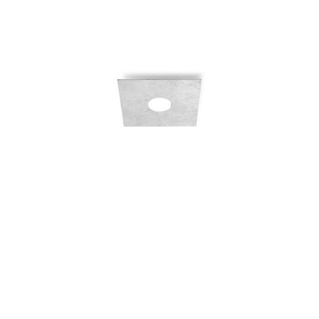 Square Lifestyle Metal Surface Mounted Ceiling Light - Leaf Silver Finish, 1x GX53 - image 1