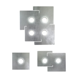 Square Lifestyle Metal Surface Mounted Ceiling Light - Leaf Silver Finish, 1x GX53 - thumbnail 2