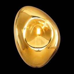 Mabell Modern Wall Lamp Gold, Glass Shade - thumbnail 2