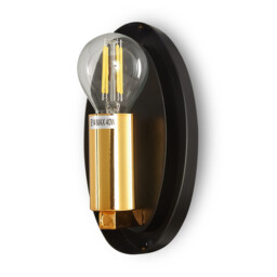 Mabell Modern Wall Lamp Gold, Glass Shade - thumbnail 3