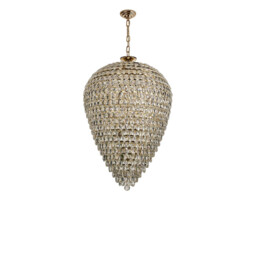 Coniston Acorn Pendant, 25 Light E14, French Gold/Crystal, Item Weight: 64.60kg - thumbnail 3