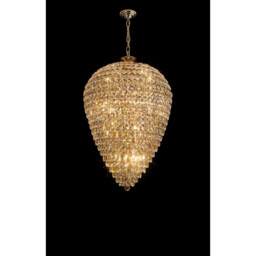 Coniston Acorn Pendant, 25 Light E14, French Gold/Crystal, Item Weight: 64.60kg - thumbnail 2