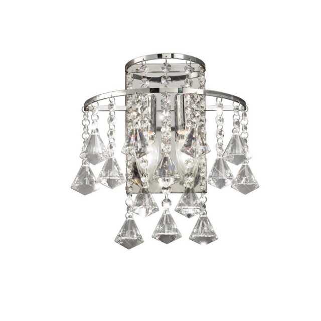 Inina Wall Lamp Switched 2 Light Polished Chrome, Crystal - image 1