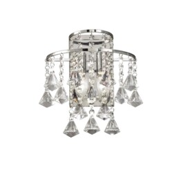 Inina Wall Lamp Switched 2 Light Polished Chrome, Crystal - thumbnail 1