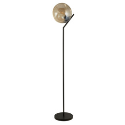 Punch Floor Lamp Black, Champagne Punched Glass - thumbnail 2