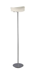 Mediterraneo Floor Lamp 2 Light E27, Polished Chrome, Frosted White Glass