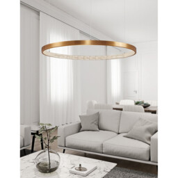 Preston Integrated LED Pendant Ceiling Light Antique Gold Brass Aluminium LED 60W 4030Lm 3000K - thumbnail 2