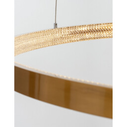 Preston Integrated LED Pendant Ceiling Light Antique Gold Brass Aluminium LED 60W 4030Lm 3000K - thumbnail 3