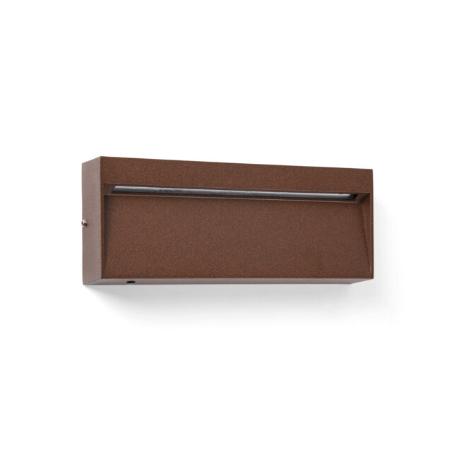 Dune Rectangle LED Outdoor Flush Wall Lamp Rust Brown IP65 CCT 2200-4000K - image 1