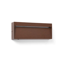 Dune Rectangle LED Outdoor Flush Wall Lamp Rust Brown IP65 CCT 2200-4000K - thumbnail 1