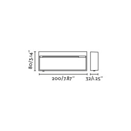 Dune Rectangle LED Outdoor Flush Wall Lamp Rust Brown IP65 CCT 2200-4000K - thumbnail 3