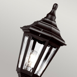 Kinsale 1 Light Outdoor Coastal Lamp Post Black IP43, E27 - thumbnail 2
