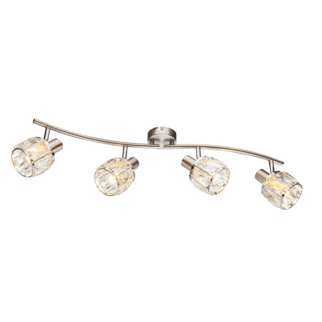 Kris Ceiling Spotlight Bar Nickel Matt 4x E14 - image 1