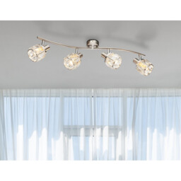 Kris Ceiling Spotlight Bar Nickel Matt 4x E14 - thumbnail 3