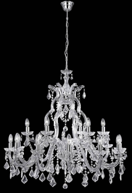 Marie Therese 18 Light Crystal Chandelier Chrome Finish, E14 - image 1