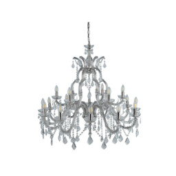 Marie Therese 18 Light Crystal Chandelier Chrome Finish, E14 - thumbnail 2