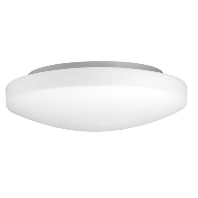 Ivi 33cm Flush Ceiling Light White Opal Glass LED E27 IP44 - image 1