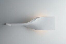 Piroette Flush Paintable Plaster Wall Light, White, R7S