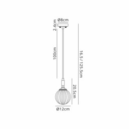 Richmond 12cm Pendant, 1 Light G9, IP44, Polished Nickel/Opal Round Segment Glass - thumbnail 2