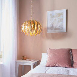 Delphine Floral Leaves 3 Light Spherical Pendant Gold Paint, E14 - thumbnail 5