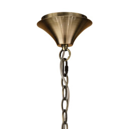 Loewe Slim Pendant 5 Light E14, Antique Brass With Soft Bronze Shades - thumbnail 3