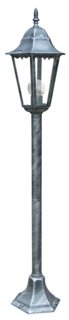 FIRENZE Outdoor 104cm Bollard Black, Silver, IP44 104x21cm