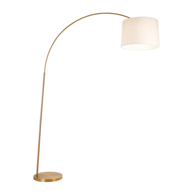 Carlson XL Arc Floor Lamp Warm Brass, Natural - image 1