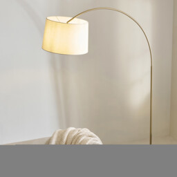Carlson XL Arc Floor Lamp Warm Brass, Natural - thumbnail 5