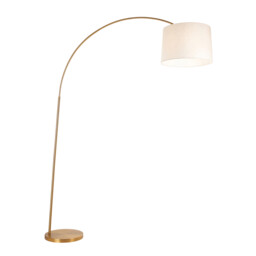Carlson XL Arc Floor Lamp Warm Brass, Natural - thumbnail 1