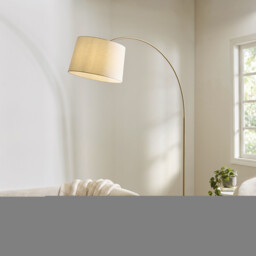Carlson XL Arc Floor Lamp Warm Brass, Natural - thumbnail 3