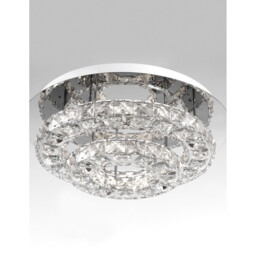 Quentin Ceiling Light Chrome Aluminium, K9 Crystal LED 28W 1560Lm 3000K - thumbnail 2