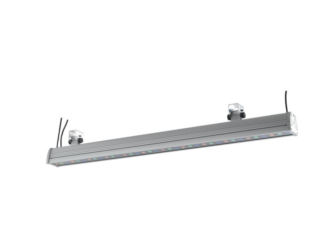 WALLWASHER Outdoor LED 36 Light Recessed Floor & Decking Aluminum, IP65 RGB 122.5x14.5x8.2cm