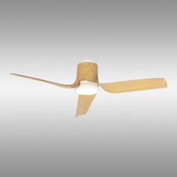 Ushuaia 30W LED Dimmable Ceiling Light With Built-In 35W DC Fan, 2700-5000K , White/Wood, 5yrs Warranty - thumbnail 2