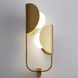 Tropic I Modern Wall Lamp Brass 2xG9 White Shade - thumbnail 3